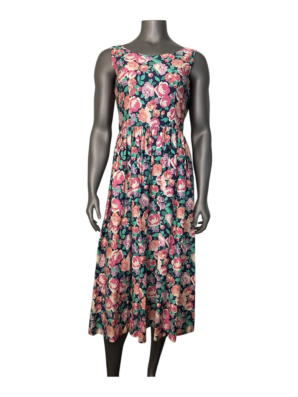 Alpenblick Dress 6 Vintage Midi Floral A-Line Scoop Neck Sleeveless Garden 90’s